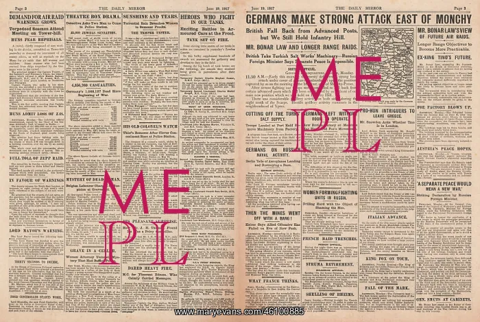 : 1917 Daily Mirror Germany Army attacks at Monchy : 1917 Daily Mirror Germany Army attacks at Monchy