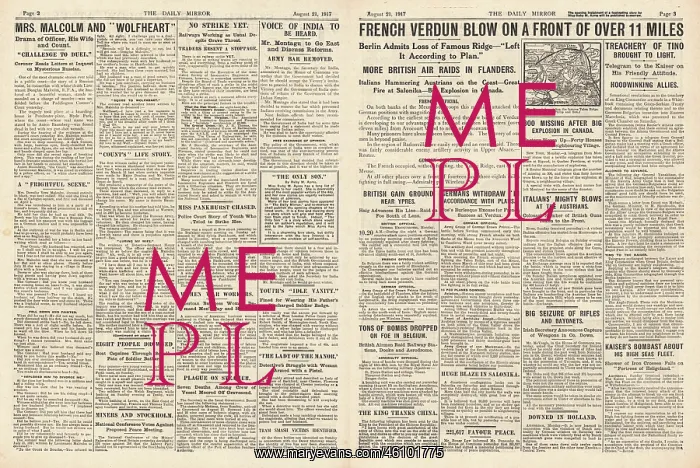 : 1917 Daily Mirror Trial of Douglas Malcolm : 1917 Daily Mirror Trial of Douglas Malcolm