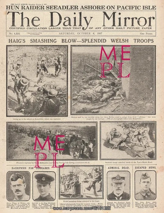 : 1917 Daily Mirror Welsh Troops : 1917 Daily Mirror Welsh Troops