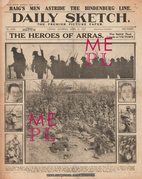  : 1917 Daily Sketch, Battle of Arras