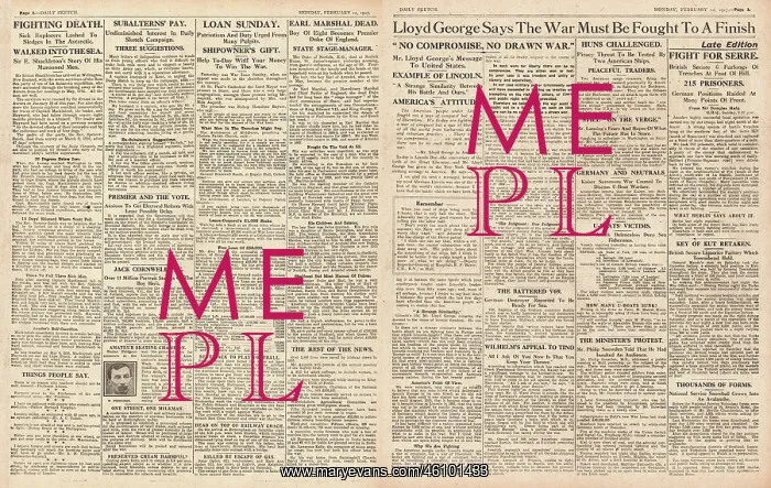 : 1917 Daily Sketch Lloyd George Speech : 1917 Daily Sketch Lloyd George Speech
