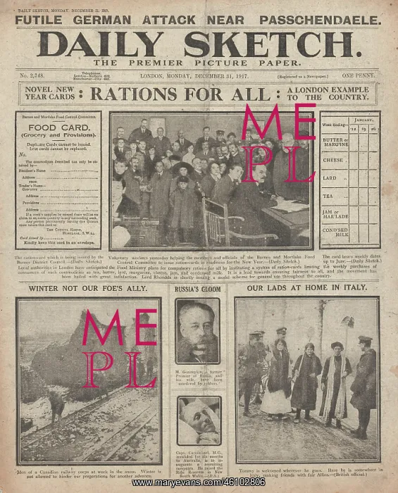 : 1917 Daily Sketch Rations for all : 1917 Daily Sketch Rations for all