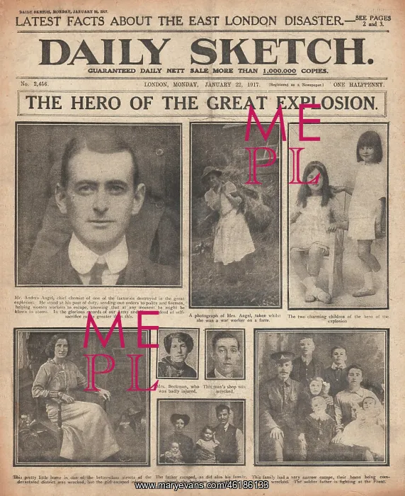 : 1917 Daily Sketch Silvertown Explosion : 1917 Daily Sketch Silvertown Explosion