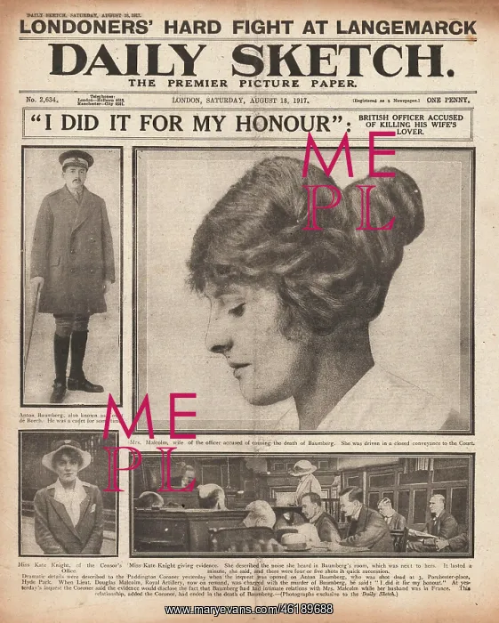 : 1917 Daily Sketch Trial of Douglas Malcolm : 1917 Daily Sketch Trial of Douglas Malcolm