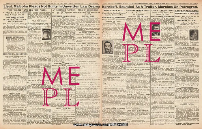 : 1917 Daily Sketch Trial of Douglas Malcolm : 1917 Daily Sketch Trial of Douglas Malcolm