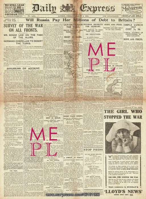  : 1918 Daily Express Russian debt to Britain