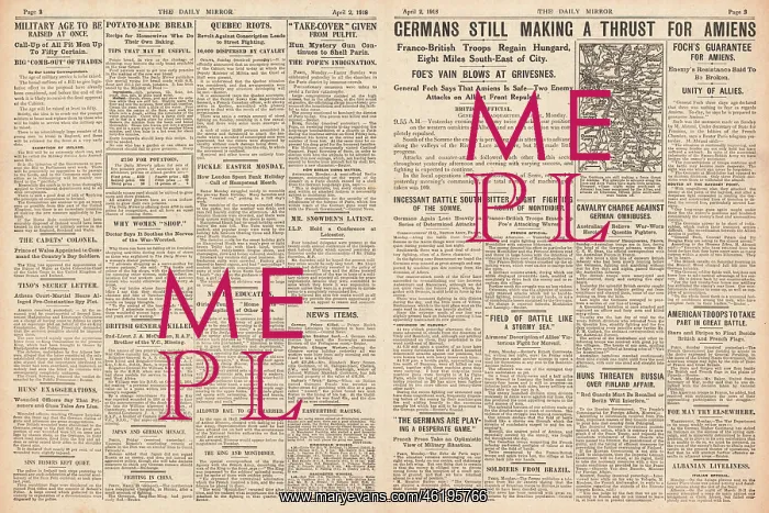 : 1918 Daily Mirror German Spring Offensive : 1918 Daily Mirror German Spring Offensive