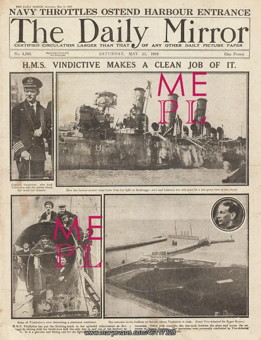 : 1918 Daily Mirror Raid on Ostend : 1918 Daily Mirror Raid on Ostend