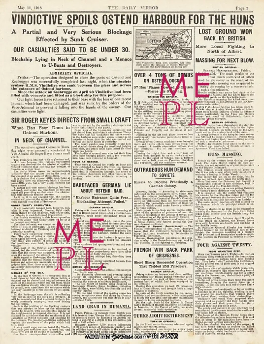 : 1918 Daily Mirror Raid on Ostend : 1918 Daily Mirror Raid on Ostend