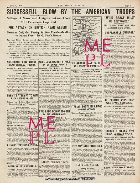 : 1918 Daily Mirror Sinking of HMHS Llandovery Castle : 1918 Daily Mirror Sinking of HMHS Llandovery Castle