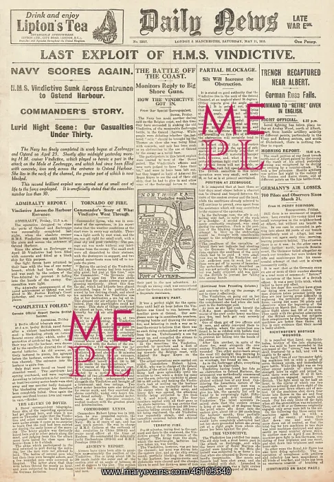 : 1918 Daily News Raid on Ostend : 1918 Daily News Raid on Ostend