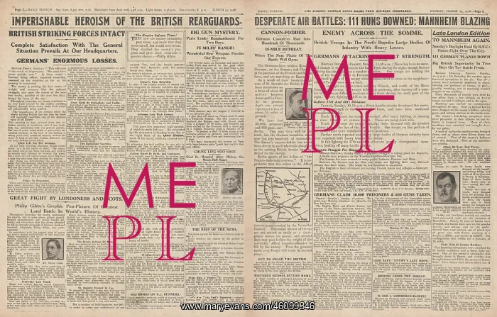 : 1918 Daily Sketch German Spring Offensive : 1918 Daily Sketch German Spring Offensive