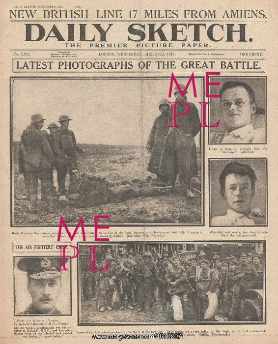 : 1918 Daily Sketch German Spring Offensive : 1918 Daily Sketch German Spring Offensive