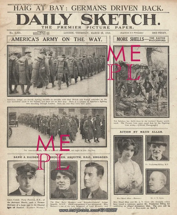 : 1918 Daily Sketch German Spring Offensive : 1918 Daily Sketch German Spring Offensive