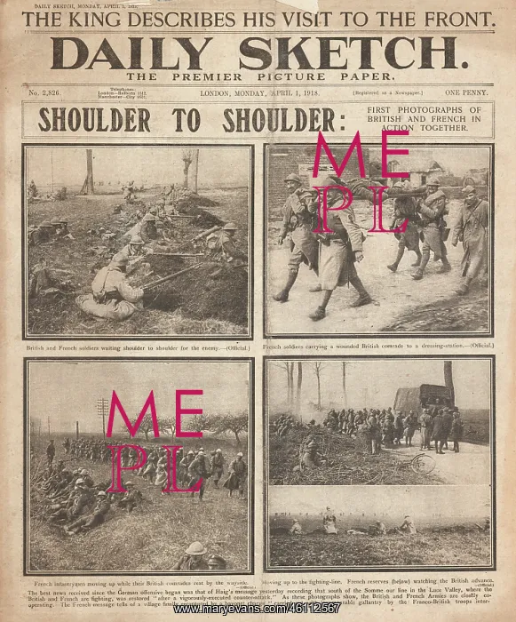 : 1918 Daily Sketch German Spring Offensive : 1918 Daily Sketch German Spring Offensive