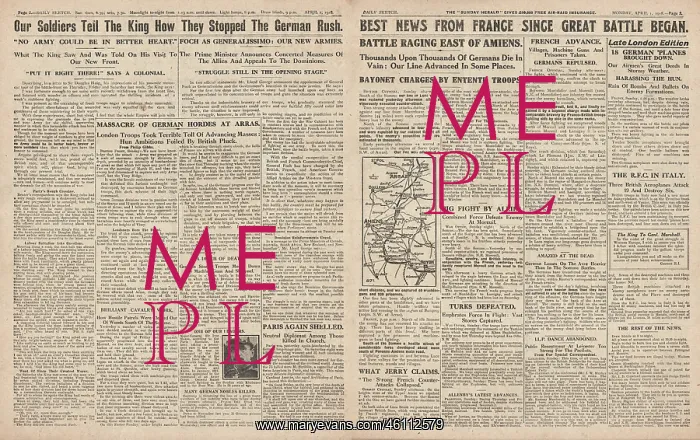 : 1918 Daily Sketch German Spring Offensive : 1918 Daily Sketch German Spring Offensive