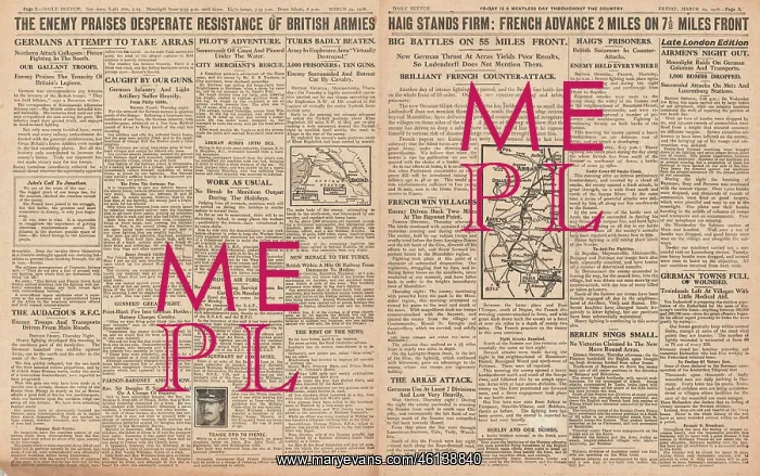 : 1918 Daily Sketch German Spring Offensive : 1918 Daily Sketch German Spring Offensive