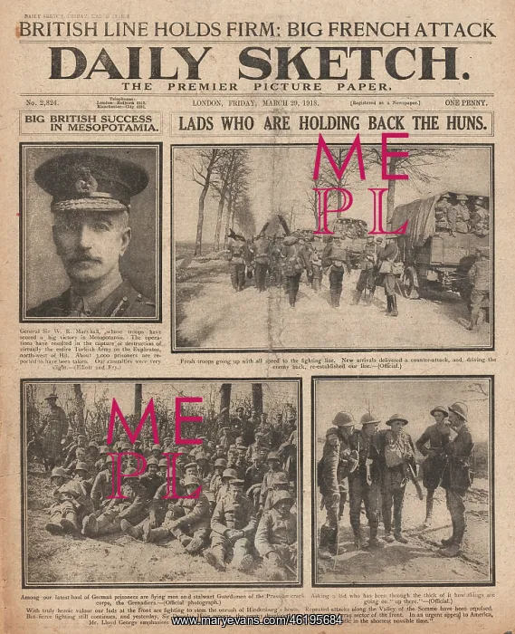 : 1918 Daily Sketch German Spring Offensive : 1918 Daily Sketch German Spring Offensive