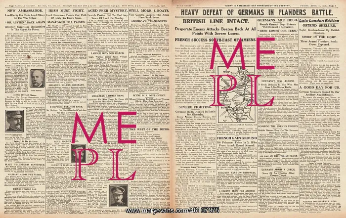  : 1918 Daily Sketch Spring Offensive