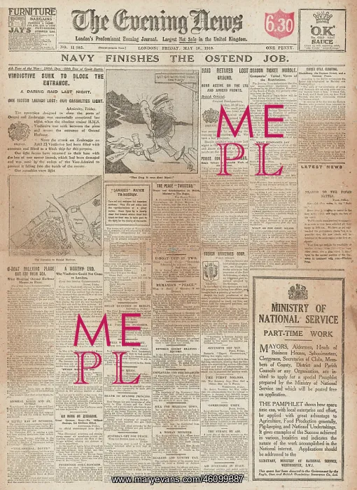 : 1918 Evening News Raid on Ostend : 1918 Evening News Raid on Ostend