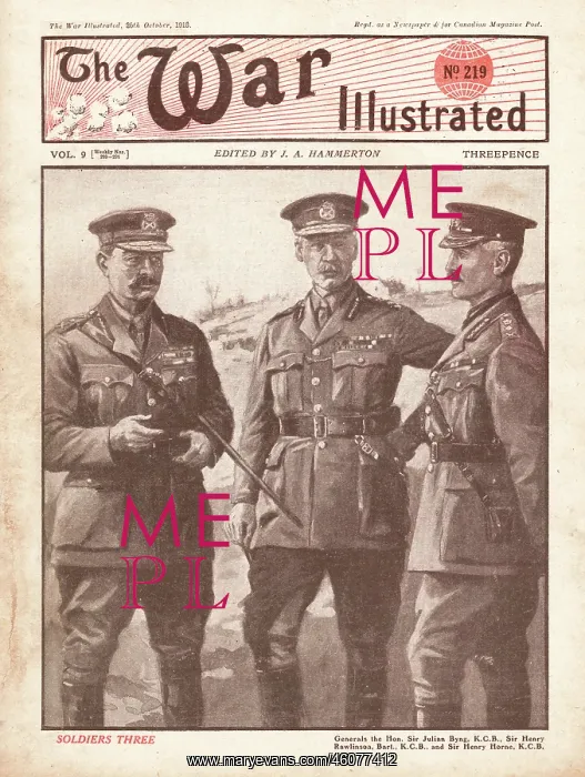 : 1918 War Illustrated General's Byng, Rawlinson & Horne : 1918 War Illustrated General's Byng, Rawlinson & Horne