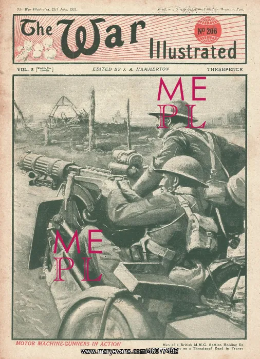: 1918 War Illustrated Mobile Machine Gun Unit : 1918 War Illustrated Mobile Machine Gun Unit