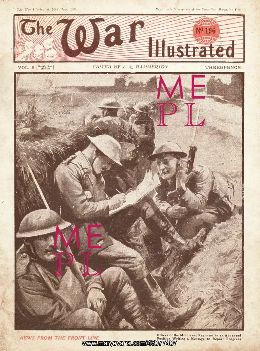 : 1918 War Illustrated Reporting position at the Front : 1918 War Illustrated Reporting position at the Front