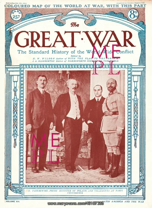 : 1919 The Great War Ignacy Jan Paderewski : 1919 The Great War Ignacy Jan Paderewski