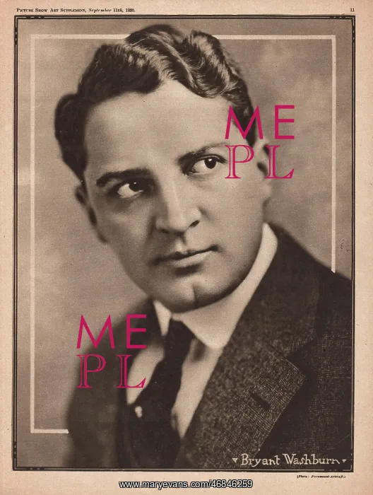 : 1920 Picture Show actor Bryant Washburn : 1920 Picture Show actor Bryant Washburn