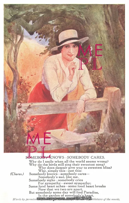 : 1920s Songcard : 1920s Songcard
