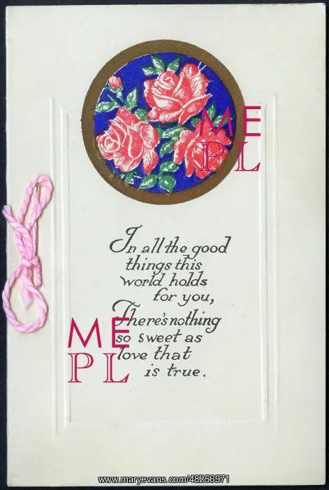 : 1920s Valentine's Greetings card : 1920s Valentine's Greetings card