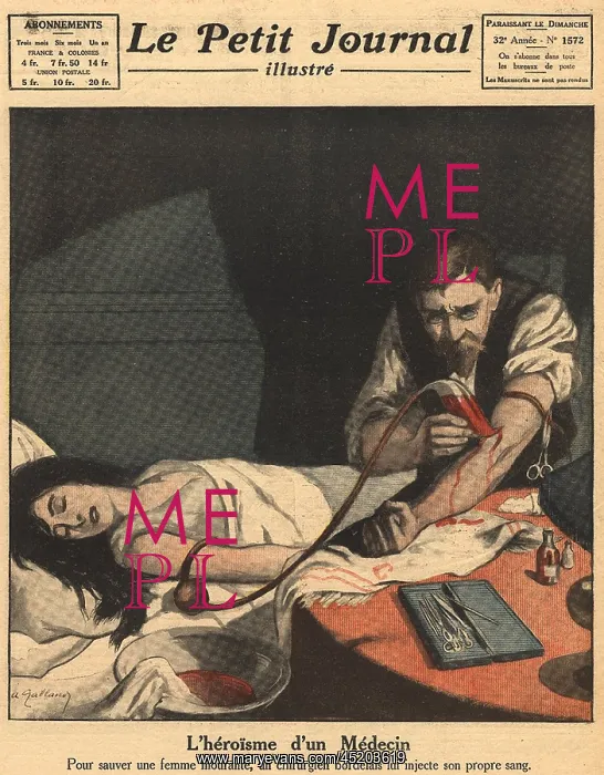 : 1921 Blood Transfusion. An unconscious ? : 1921 Blood Transfusion. An unconscious ?