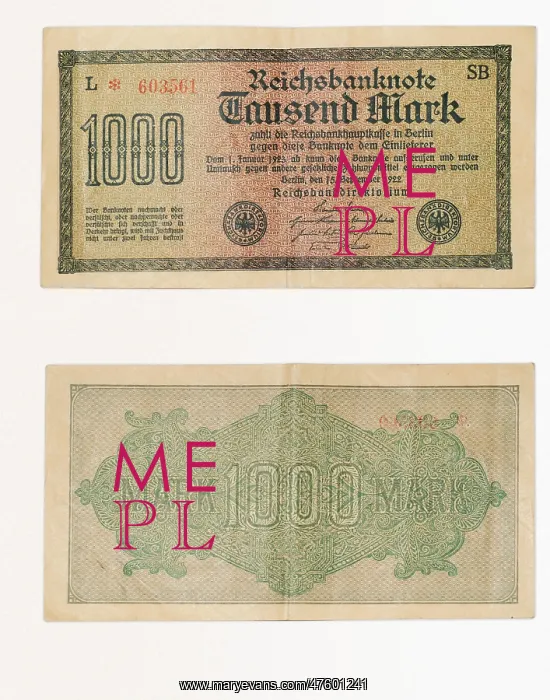 : 1922 German Currency : 1922 German Currency