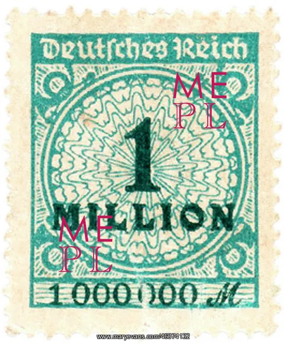  : 1922 One Million Reichmark stamp