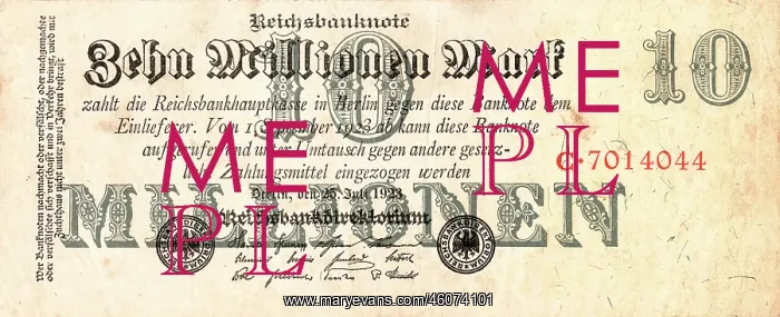  : 1923 Reichsbanknote Ten million mark note
