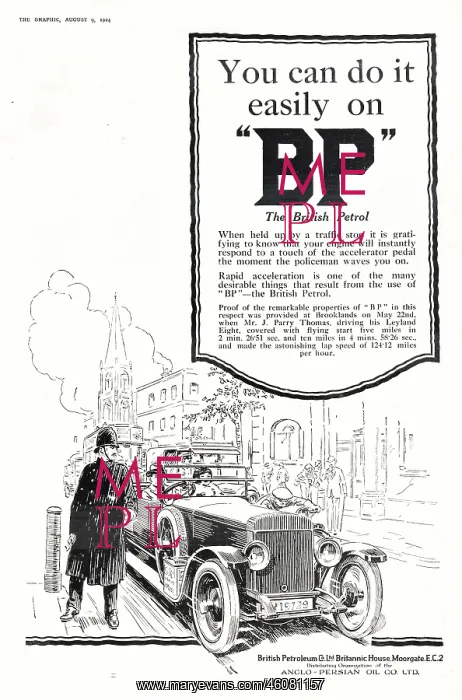 : 1924 UK Magazine BP Advert : 1924 UK Magazine BP Advert
