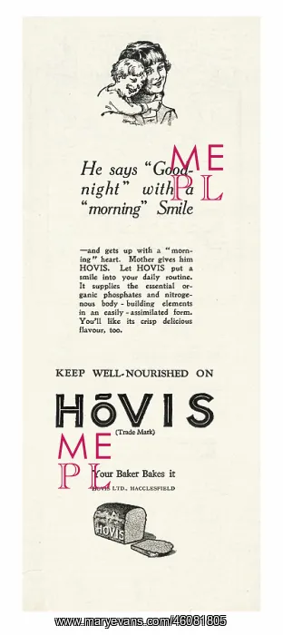 : 1925 UK Magazine Hovis Advert