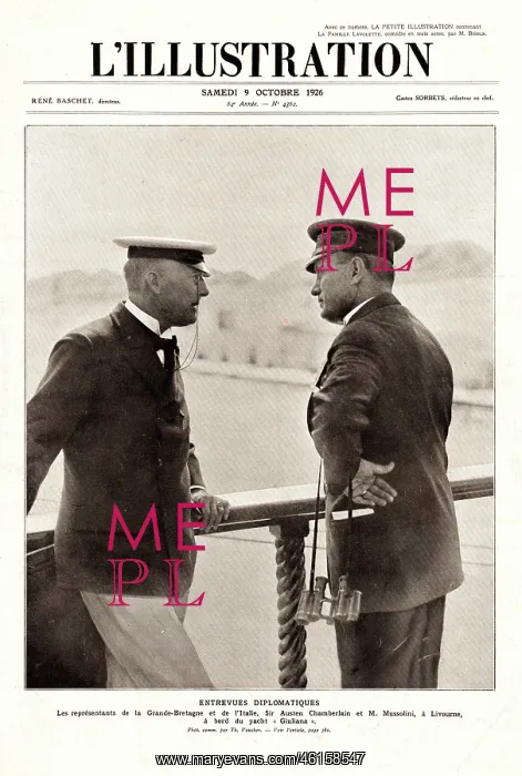 : 1926 L'Illustration Benito Mussolini : 1926 L'Illustration Benito Mussolini