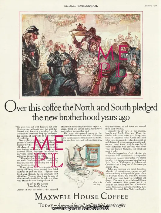 : 1926 U.S. Magazine Maxwell House Coffee Advert : 1926 U.S. Magazine Maxwell House Coffee Advert