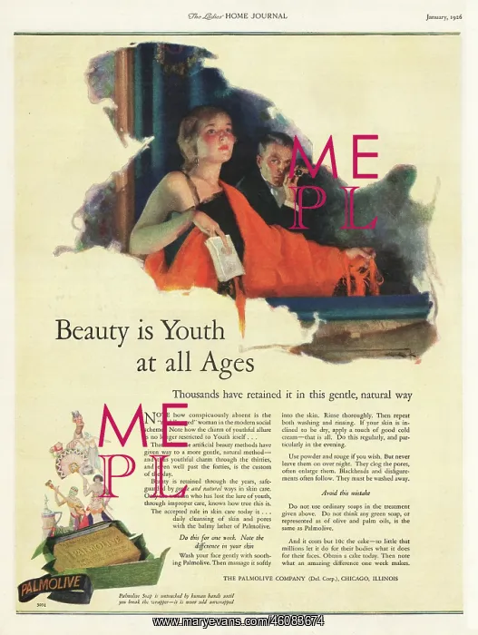 : 1926 U.S. Magazine Palmolive Soap Advert : 1926 U.S. Magazine Palmolive Soap Advert