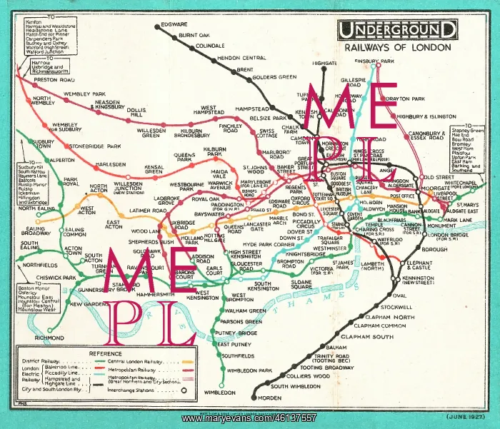  : 1927 London Underground Map