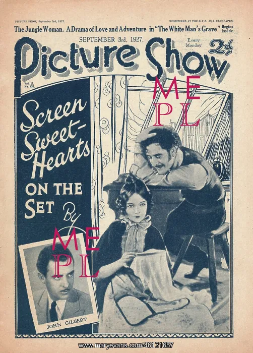 : 1927 Picture Show Lillian Gish & John Gilbert : 1927 Picture Show Lillian Gish & John Gilbert