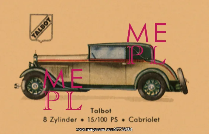  : 1928 Talbot 8-Cylinder Cabriolet