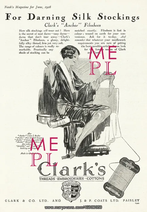  : 1928 UK Magazine Clark's Threads Advert
