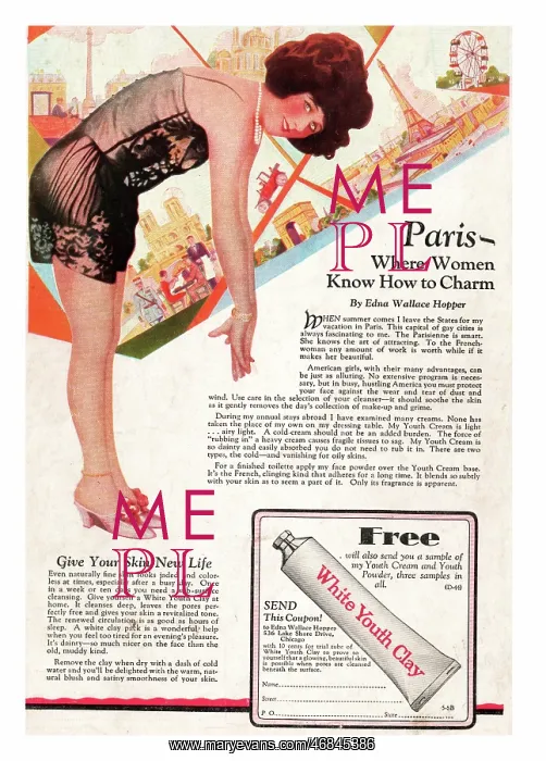 : 1929 US advert White Youth Clay : 1929 US advert White Youth Clay