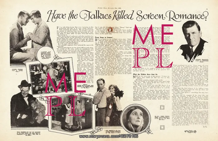 : 1929 Picture Show Talkies Debate : 1929 Picture Show Talkies Debate