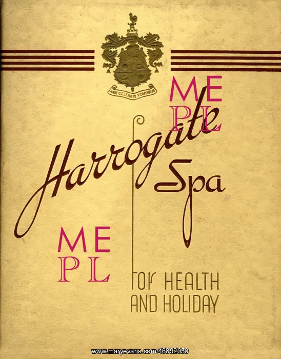 : 1930s, Advert for HARROGATE SPA - FOR HEALTH : 1930s, Advert for HARROGATE SPA - FOR HEALTH
