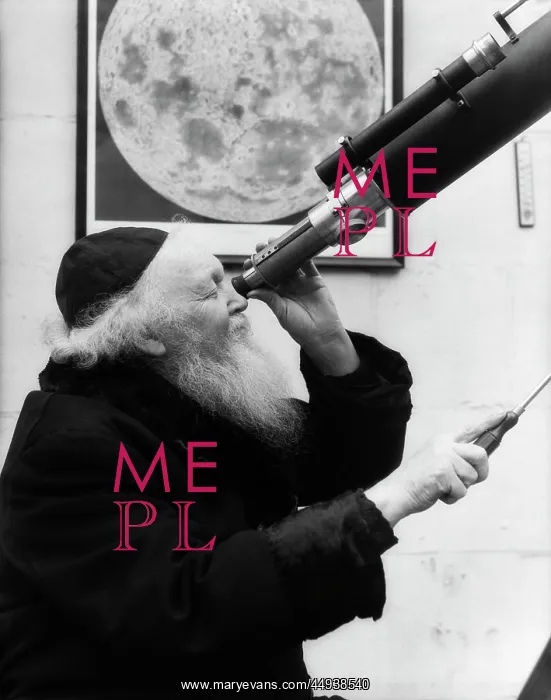 : 1930s Astronomer Looking Through : 1930s Astronomer Looking Through