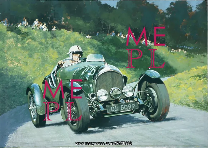 : 1930s Bentley at Hill Climb Event : 1930s Bentley at Hill Climb Event
