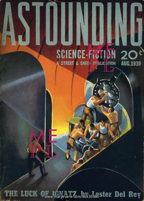 : 1930s, book cover, ASTOUNDING - THE LUCK OF : 1930s, book cover, ASTOUNDING - THE LUCK OF